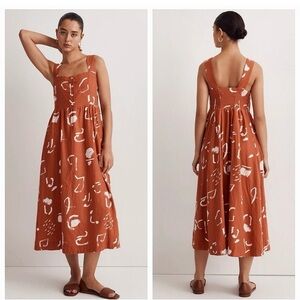Madewell x Caroline Z Hurley Tank Midi Dress in Abstract Alpha